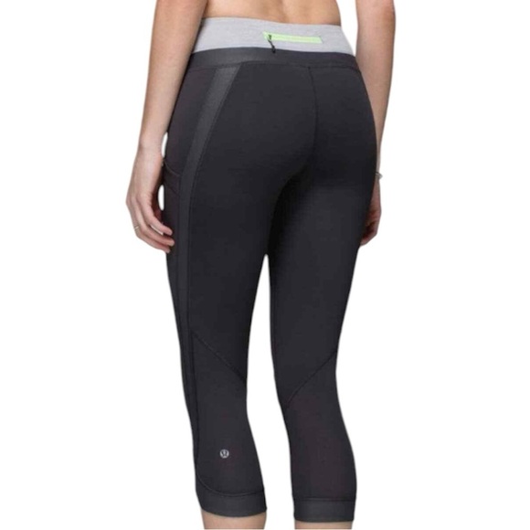 Lululemon Women's Chase Me Crop Cropped II Running Leggings Pants Size 4 - Picture 15 of 15